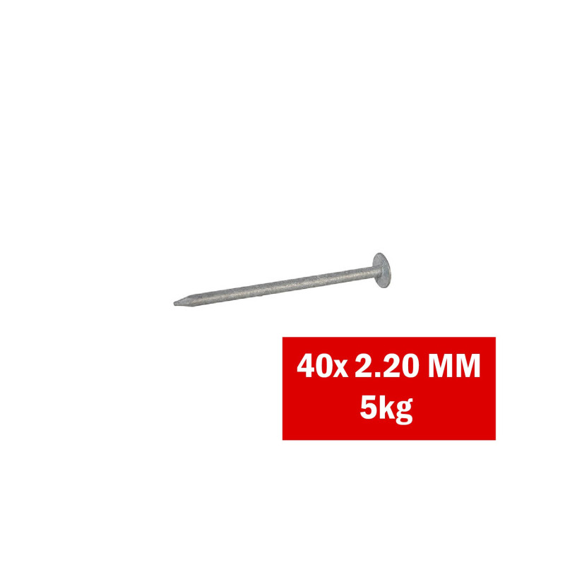 CLOU GALVA 40X2.20MM FHG -5KG-