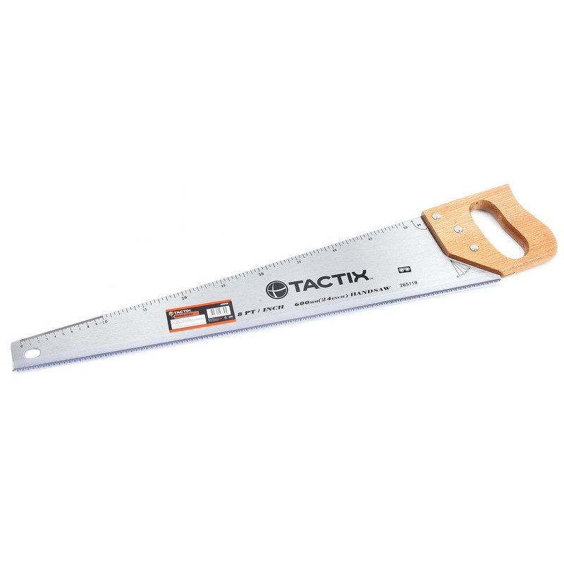 Scie à main avec manche en bois 600mm / 265119 - TACTIX
