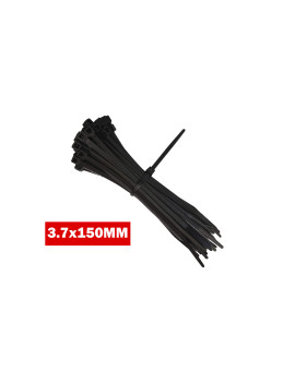 ATTACHE CABLE 100PC NOIR 3.7X150MM