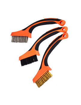 Jeu de 3 minis brosses de marque TACTIX.