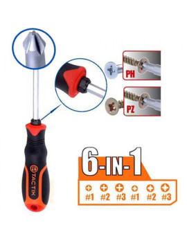 TOURNEVIS TACTIX 6en1 PH PZ1-2-3  205201