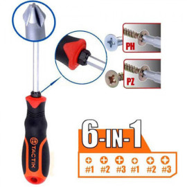 TOURNEVIS TACTIX 6en1 PH PZ1-2-3  205201