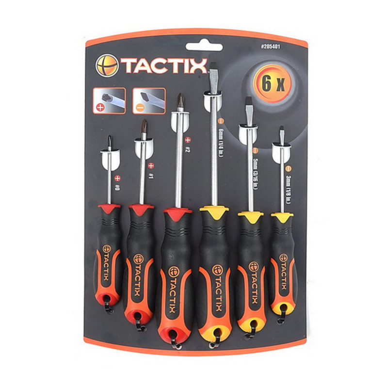 TOURNEVIS ASSORT.6pcs PLAT/CROIX  205401