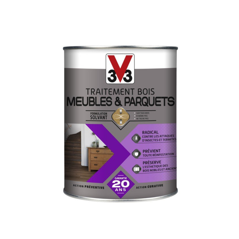 TRAITEMENT BOIS MEUBLES   PARQUETS 1L