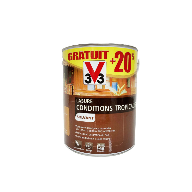 LASURE C/TROP SOL 3 litres MERISIER