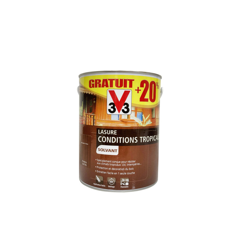 LASURE C/TROP SOL  3 litres ACAJOU