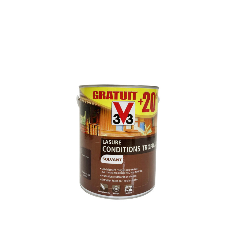 LASURE C/TROP SOL 3 litres CH/FONCE
