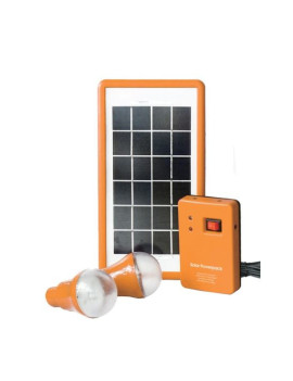 SOLAR LED 3W BULB 2 LAMP 0.9W