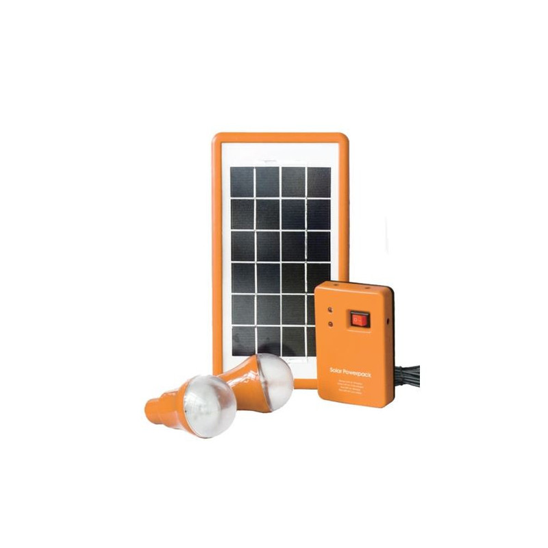 SOLAR LED 3W BULB 2 LAMP 0.9W