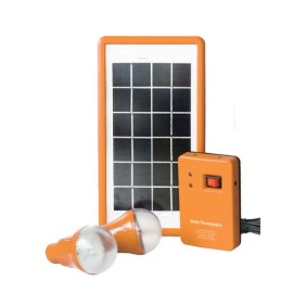 SOLAR LED 3W BULB 2 LAMP 0.9W