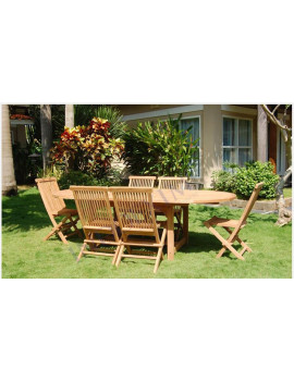 ENS TABLE OVALE 180/240cm   6CHAISES