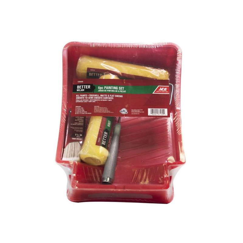 KIT ROULEAU PINCEAU BAC 6PCS