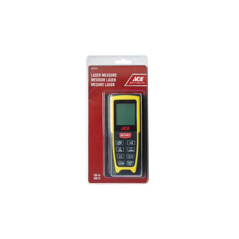 METRE LASER 100M PLASTIC JAUNE 2496230