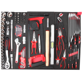 MALETTE A OUTILS 93PCS METAL 5 COMPARTMT
