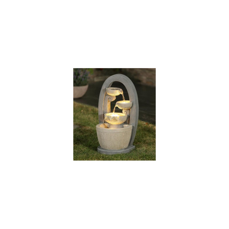 FONTAINE EXTERIEURE 3 LUMIERES LED CABLE