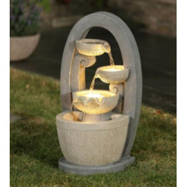 FONTAINE EXTERIEURE 3 LUMIERES LED CABLE