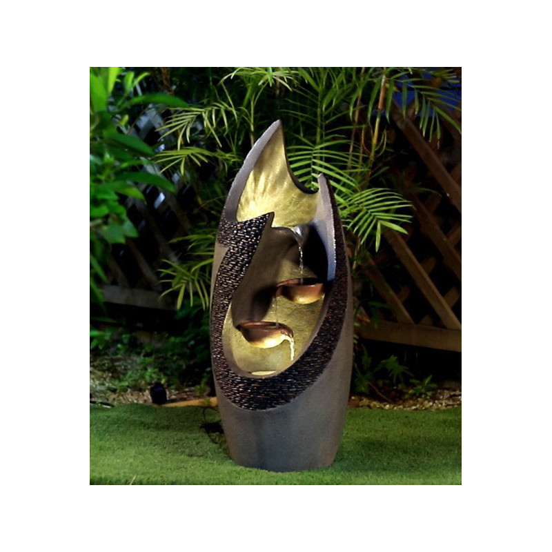 FONTAINE EXTERIEURE 2 LUMIERES LED CABLE
