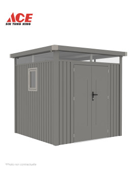 ABRI DE JARDIN 230X230X222CM GRIS FONCE