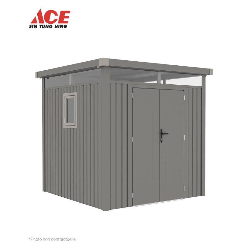 ABRI DE JARDIN 230X230X222CM GRIS FONCE