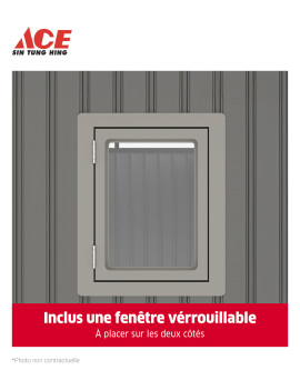 ABRI DE JARDIN 230X230X222CM GRIS FONCE