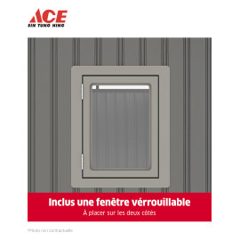 ABRI DE JARDIN 230X230X222CM GRIS FONCE