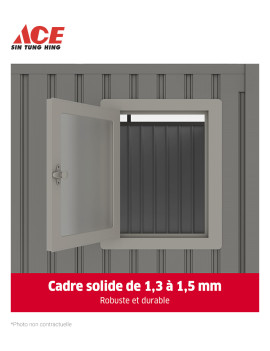 ABRI DE JARDIN 230X230X222CM GRIS FONCE