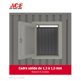 ABRI DE JARDIN 230X230X222CM GRIS FONCE