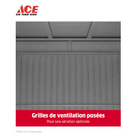 ABRI DE JARDIN 230X230X222CM GRIS FONCE