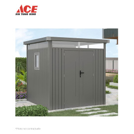 ABRI DE JARDIN 230X230X222CM GRIS FONCE