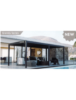 PERGOLA GRISE 600X400X220CM