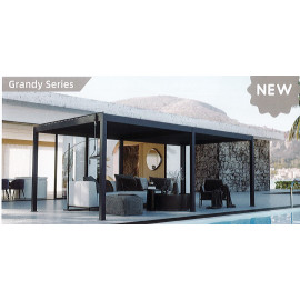 PERGOLA GRISE 600X400X220CM