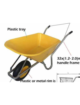 BROUETTE JAUNE ACIER 32X1.2 MM 65L