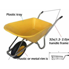 BROUETTE JAUNE ACIER 32X1.2 MM 65L