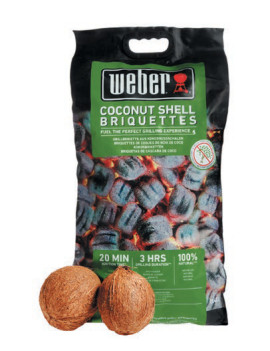 WEBER/BRIQUETTE NOIX DE COCO 8KG