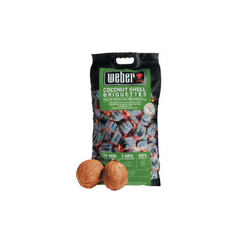 WEBER/BRIQUETTE NOIX DE COCO 8KG