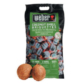 WEBER/BRIQUETTE NOIX DE COCO 8KG