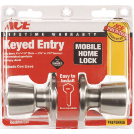 SERRURE ENTRY TULIP KNOB SATIN S/STEEL