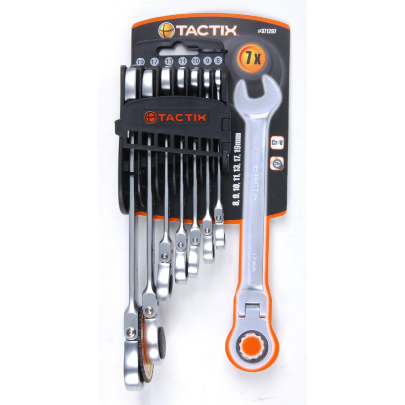 JEU CLE MIXTE 7pcs A CLIQUET 180 TACTIX