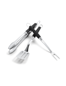 Kit de 3 ustensiles de marque WEBER pour Barbecue.